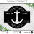 Load image into Gallery viewer, Navy Graduation gift, Personalize Navy Anchor Sign, PIR Sign, Boot camp Graduation, Metal Sign, Military Branch Sign, Pass In Review, USN