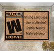 Load image into Gallery viewer, M Rated Doormat, Video Game Rating Welcome Mat, Funny welcome mat, Gamer Gift, Gift for him, housewarming mat