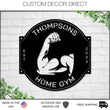 Load image into Gallery viewer, Personalized Gym Sign, Custom Metal Sign, Weight Plate, Home Gym Sign, Workout decor, Gift For Him, Gym Metal Wall Art, Workout Room, Weight