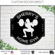 Load image into Gallery viewer, Personalized Women's Gym Sign, women's Fitness Sign, Custom Metal Gym Sign, Home Gym, Kettlebell Sign, Weights, Cross Fit Sign, Barbell Sign