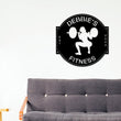 Load image into Gallery viewer, Personalized Women's Gym Sign, women's Fitness Sign, Custom Metal Gym Sign, Home Gym, Kettlebell Sign, Weights, Cross Fit Sign, Barbell Sign