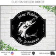 Load image into Gallery viewer, Fishing Monogram, Fish Sign, Custom Fishing Sign, Custom Fish Sign, Personalized Sign, Camp Sign, Gift For Dad, Husband, Fish Camp Sign