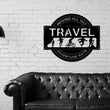 Load image into Gallery viewer, Travel sign, Adventure sign, Cabin Metal Sign, Rock Climbing Biking Hiking Skating Themed Sign, Traveler gift, Snowboarding, Cool decor