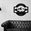 Load image into Gallery viewer, Snowboarding sign, Adventure sign, Cabin Metal Sign, Snowboard Mountain Themed Sign, Traveler gift, Snowboarding, Mountain trees Wall Art