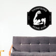 Load image into Gallery viewer, Personalized Gym Sign, Custom Metal Sign, Weight Plate, Home Gym Sign, Workout decor, Gift For Him, Gym Metal Wall Art, Workout Room, Weight