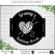 Load image into Gallery viewer, Knitting Sign, Custom Knitting Room Sign, Personalized, Metal Knitting Hobby Sign, Mom Grandma Hobby Gift, Knitting Decor, Knitting Lover