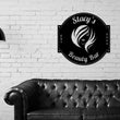 Load image into Gallery viewer, Hair Salon Sign, Metal hair Stylist Sign, Personalized Salon, Custom Booth Sign, hair Stylist Gift, Hair Salon Wall Art, Salon Custom Sign