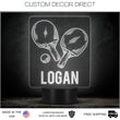 Load image into Gallery viewer, Table Tennis LED Light, Personalized Ping Pong Night Light, Ping Pong Decor, Sports, Name Sign, Desk Sign, Lamp, Custom Night Light Gift