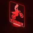 Load image into Gallery viewer, Motocross LED Light, Personalized Motorcycle Night Light, Motorcycle Rider Decor, Motocross Sport, Name Sign, Lamp, Custom Night Light Gift