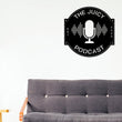 Load image into Gallery viewer, Podcast Studio Sign, Podcast Room Sign, Podcast Logo, Metal Sign, Podcast Decor, Podcast name Sign, Earphones Custom Sign, Microphone
