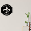 Load image into Gallery viewer, Fleur De Lis Sign, Metal Fleur De Lis, Fleur De Lis Customized Sign, Personalized Fleur De Lis, Last Name Sign, Fleur-De-Lis Circle, Decor