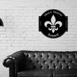 Load image into Gallery viewer, Fleur De Lis Sign, Metal Fleur De Lis, Fleur De Lis Customized Sign, Personalized Fleur De Lis, Last Name Sign, Fleur-De-Lis Circle, Decor