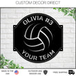 Load image into Gallery viewer, Volleyball Sign, Volleyball Gift for Girls, Personalized Volleyball Sign for Girls room, Metal Volleyball Sign, Coach Sign, Sports Decor