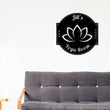 Load image into Gallery viewer, Yoga Metal Sign, Personalized Yoga Sign, Yoga Studio Decor, Lotus Flower sign , Yoga Room Name Sign, Mother's Day Gift, Gift for Her, Zen