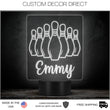 Load image into Gallery viewer, Bowling LED Light, Personalized Bowling Team Night Light, Bowling Decor, Bowling Team, Name Sign, Desk Sign, Lamp, Custom Night Lights Gift