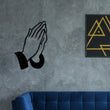 Load image into Gallery viewer, Praying Hands Wall Decor, Jesus Hands Decor, Metal Praying Hands, Metal wall art, Religious Decor, Religion Gift, Christian Art