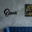 Load image into Gallery viewer, Ocean Metal Sign, Ocean Word Sign, Ocean Street Sign, Home Decor, Beach House Decor, Ocean Gift, Beach House Sign, Ocean Metal Word
