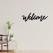 Load image into Gallery viewer, Welcome Wall Art, Welcome word Sign, Welcome Decor, Metal Word art, Metal Wall Art, Metal Welcome sign, Words Script Decor