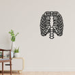 Load image into Gallery viewer, Skeleton Metal Wall Art, Bones Wall Art, Skull Wall Decor, Skeleton Line Art, Wall Decor, Minimalist Housewarming Gift, Above Bed Decor