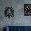 Load image into Gallery viewer, Skeleton Metal Wall Art, Bones Wall Art, Skull Wall Decor, Skeleton Line Art, Wall Decor, Minimalist Housewarming Gift, Above Bed Decor