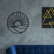 Load image into Gallery viewer, Sun rays Mountain Metal Wall Art, Home Decor, Sun Wall Decor, Sunrise Wall Art, İnterior Design, Housewarming Gift, Gift for Mom, Farmhouse