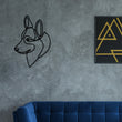 Load image into Gallery viewer, Dog Metal Wall Art, Dog Line Art, Animal Line Metal Art, Modern Metal Art, Metal Wall Art, Farmhouse Decor, One Line Art
