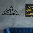 Load image into Gallery viewer, Geometric Mountain Wall Art Metal, Geometric Mountains Wall Decor, Mountain Range, Forest Wall Art, Living Room Wall art, Modern Art, Simple