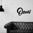 Load image into Gallery viewer, Ocean Metal Sign, Ocean Word Sign, Ocean Street Sign, Home Decor, Beach House Decor, Ocean Gift, Beach House Sign, Ocean Metal Word