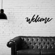 Load image into Gallery viewer, Welcome Wall Art, Welcome word Sign, Welcome Decor, Metal Word art, Metal Wall Art, Metal Welcome sign, Words Script Decor