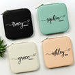 Load image into Gallery viewer, Personalized Bridesmaid Bridesmaid Gift, Weddings Favors, bridesmaid gifts, Travel Jewelry Case, Name Jewelry Box, Bride Bridesmaids Favor