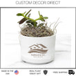 Load image into Gallery viewer, Custom Desk Plant, Logo Desk Plant Succulent, Live Succulent, Business Logo Mini Plant, Personalized Desk PLant, Your Logo Here, Front Desk