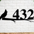 Load image into Gallery viewer, Cardinal Sign, Cardinal Address Sign, Bird House Numbers, Branch Address Sign, Porch Sign, Metal Address Sign, Metal Address numbers, Bird