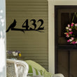 Load image into Gallery viewer, Cardinal Sign, Cardinal Address Sign, Bird House Numbers, Branch Address Sign, Porch Sign, Metal Address Sign, Metal Address numbers, Bird