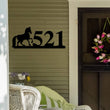 Load image into Gallery viewer, Horse Sign, Horse Address Sign, Farm Animal Numbers, Farm Address Sign, Barn Sign, Metal Address Sign, Farm Animal Address number, Farm Sign