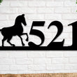 Load image into Gallery viewer, Horse Sign, Horse Address Sign, Farm Animal Numbers, Farm Address Sign, Barn Sign, Metal Address Sign, Farm Animal Address number, Farm Sign