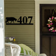 Load image into Gallery viewer, Bull Sign, Bull Address Sign, Farm Animal Numbers, Farm Address Sign, Barn Sign, Metal Address Sign, Farm Animal Address numbers, Farm Sign