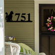 Load image into Gallery viewer, Cat Sign, Cat Address Sign, Cat Lover, Cat Address Sign, Cat Sign, Metal Address Sign, Cat Address numbers, Cat Sign, Kitty Sign, Cat Mom