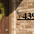 Load image into Gallery viewer, Carnation Sign, Carnation Address Sign, Flower House Numbers, Flower Address Sign, Metal Flower Sign, Metal Address numbers, Address Sign