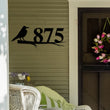 Load image into Gallery viewer, Crow Sign, Crow Address Sign, Bird House Numbers, Branch Address Sign, Porch Sign, Metal Address Sign, Metal Address numbers, Address Sign