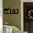 Load image into Gallery viewer, Camel Sign, Camel Address Sign, Farm Animal Numbers, Farm Address Sign, Barn Sign, Metal Address Sign, Farm Animal Address number, Farm Sign