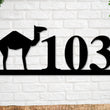 Load image into Gallery viewer, Camel Sign, Camel Address Sign, Farm Animal Numbers, Farm Address Sign, Barn Sign, Metal Address Sign, Farm Animal Address number, Farm Sign