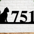 Load image into Gallery viewer, Cat Sign, Cat Address Sign, Cat Lover, Cat Address Sign, Cat Sign, Metal Address Sign, Cat Address numbers, Cat Sign, Kitty Sign, Cat Mom