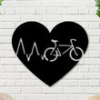 Load image into Gallery viewer, Bicycle Heart Beat, Bike Art, Biking Sign, Road Bike, Metal Bicycle Wall Art, Fixed Gear Bike Art, Bike Wall Art, Bike Sign, Biking Gift