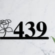 Load image into Gallery viewer, Carnation Sign, Carnation Address Sign, Flower House Numbers, Flower Address Sign, Metal Flower Sign, Metal Address numbers, Address Sign