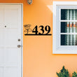 Load image into Gallery viewer, Carnation Sign, Carnation Address Sign, Flower House Numbers, Flower Address Sign, Metal Flower Sign, Metal Address numbers, Address Sign