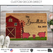 Load image into Gallery viewer, Mothers Day Gift, Mothers day Doormat, Welcome Doormat, Personalized Doormat, Family Name Doormat, Last name Doormat, Farm Doormat, Pig Barn