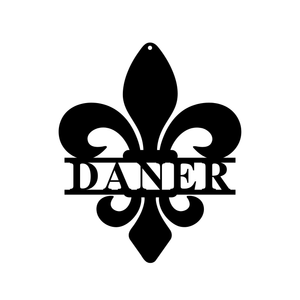 Daner fleur de lis / 14in / COLOR SILVER