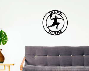 Basketball Wall Sign - Custom Text Metal Decor | Indoor Outdoor Durable Steel Sign