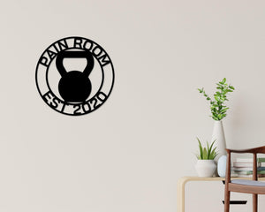 Custom Weight Name Sign – Metal Gym Decor | Personalized Barbell Wall Art