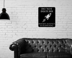 Rocket Science Sign – Custom Laser Cut Steel Metal Wall Art for Space Enthusiasts